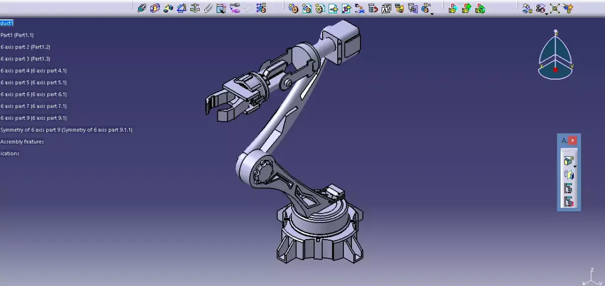 6 axis robot using catia  3D model