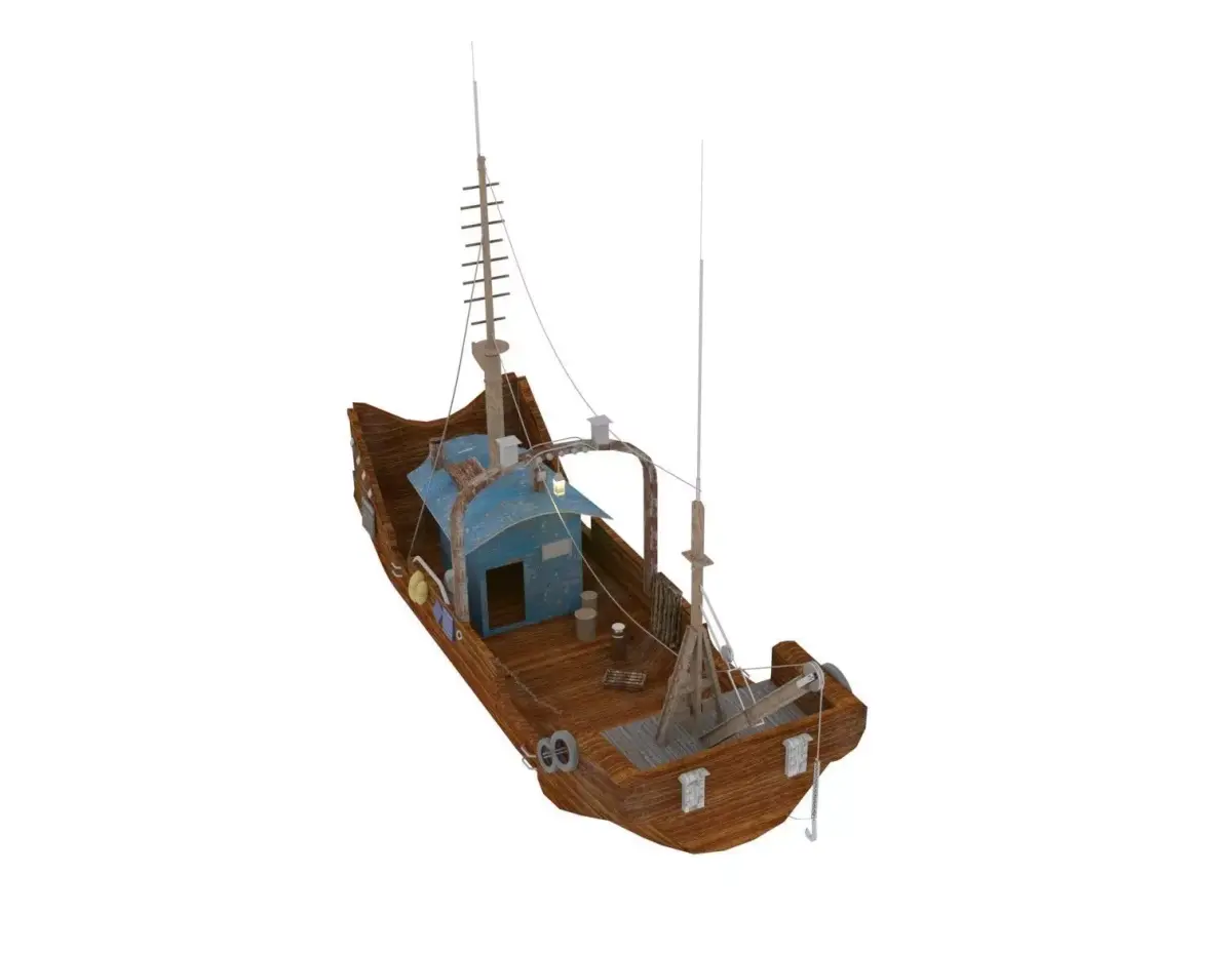 Cargo Ship 3D Model Low-poly 3D model purchase