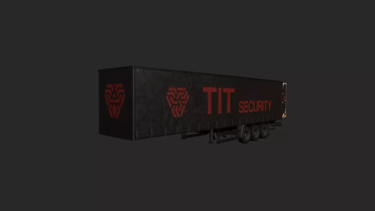 Truck Trailer Low-poly 3D model
