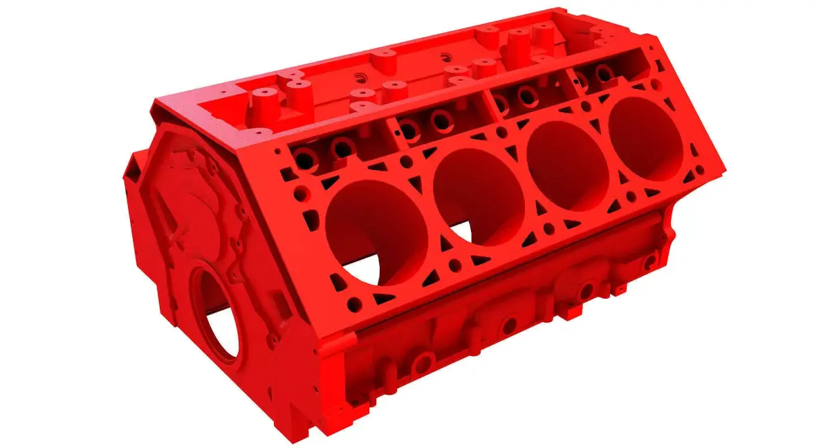 Printable V8 Engine Block 3D model