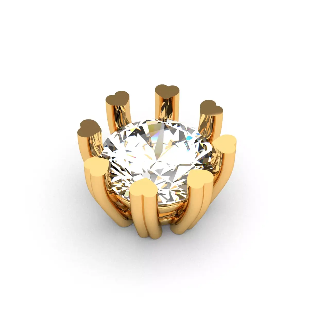 A package of solitaire ring heads engagement 8 prong printable 3D print model purchase