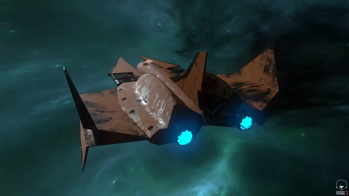 3D Orange Spaceship Low-poly Low-poly 3D model