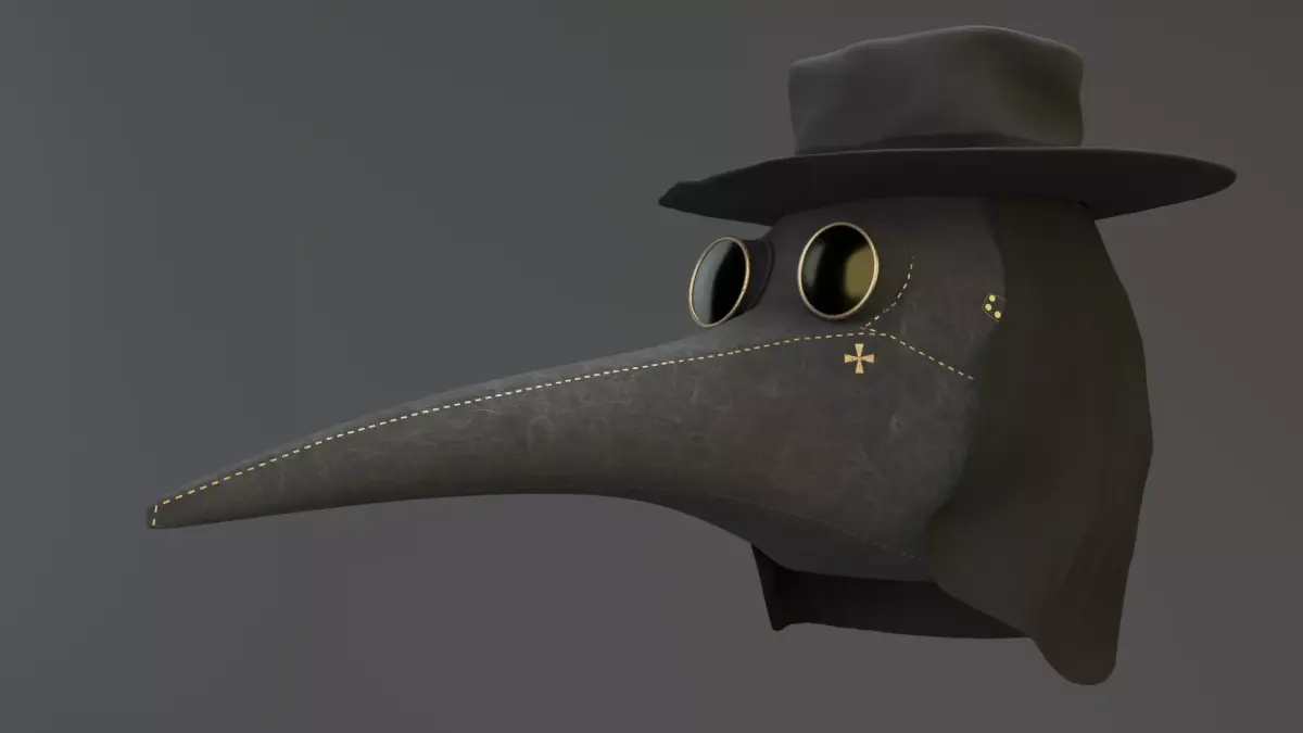 Plague Doctor Mask 3D model