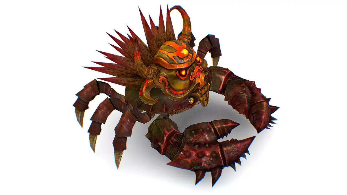 Red Giant Crab Shell Crayfish Arthropods Sea Animal Low-poly 3D model purchase