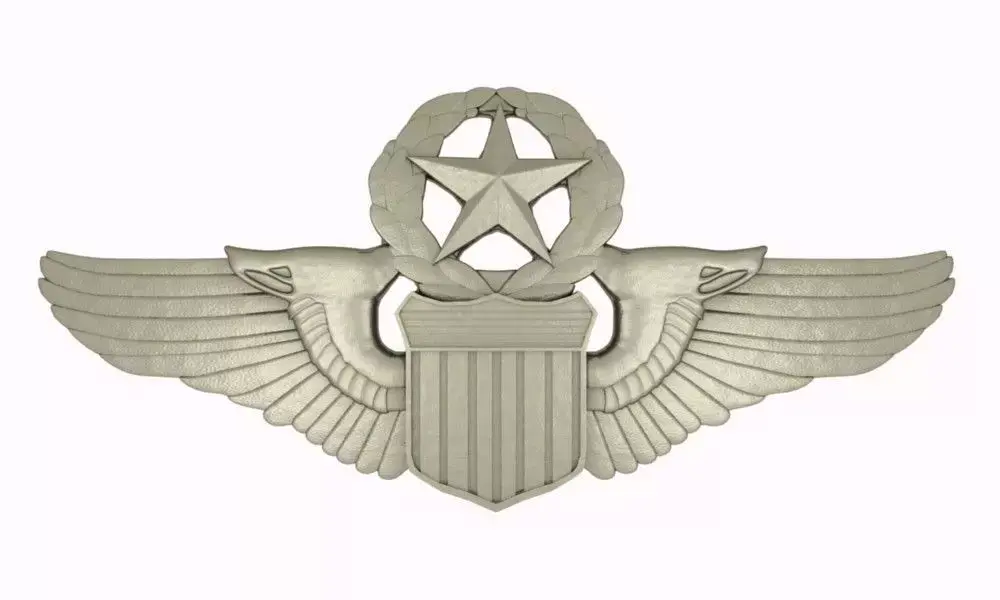 Silver Wings Badge 3D model