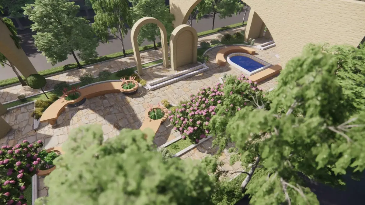 Master park-Regional park project-Private Park Landscape Low-poly 3D model