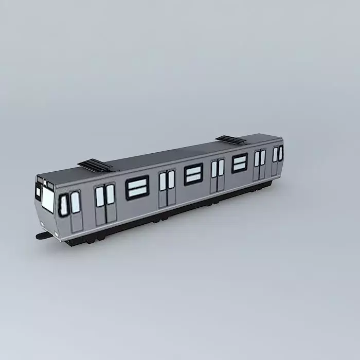 Low-poly Subway Train Free 3D model