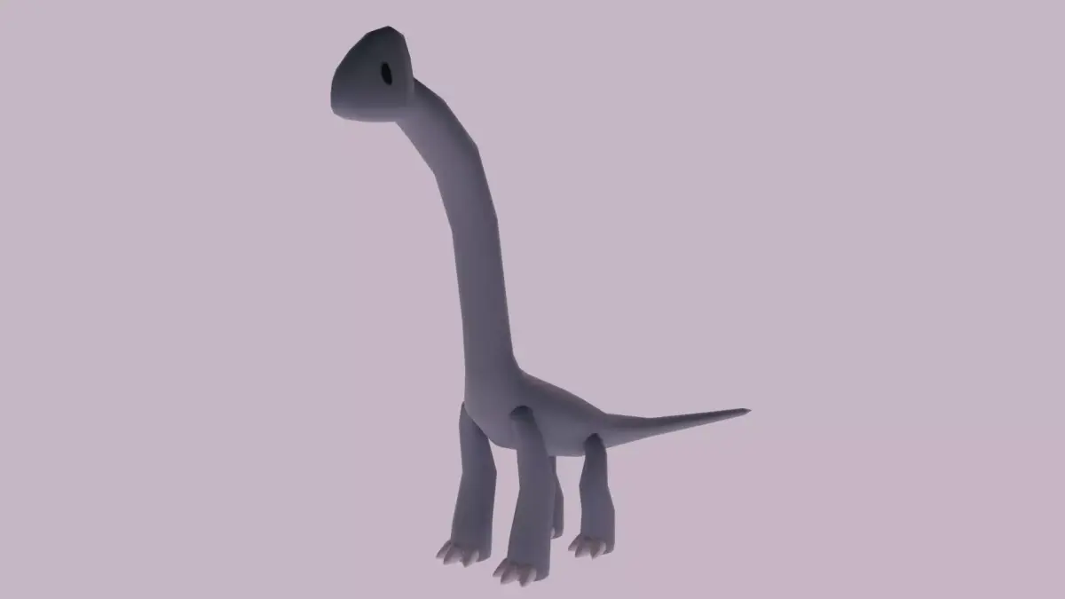 Brachiosaurus cute 3D model 3D model