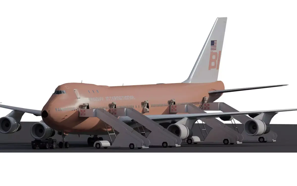Braniff Boeing 747 3D model