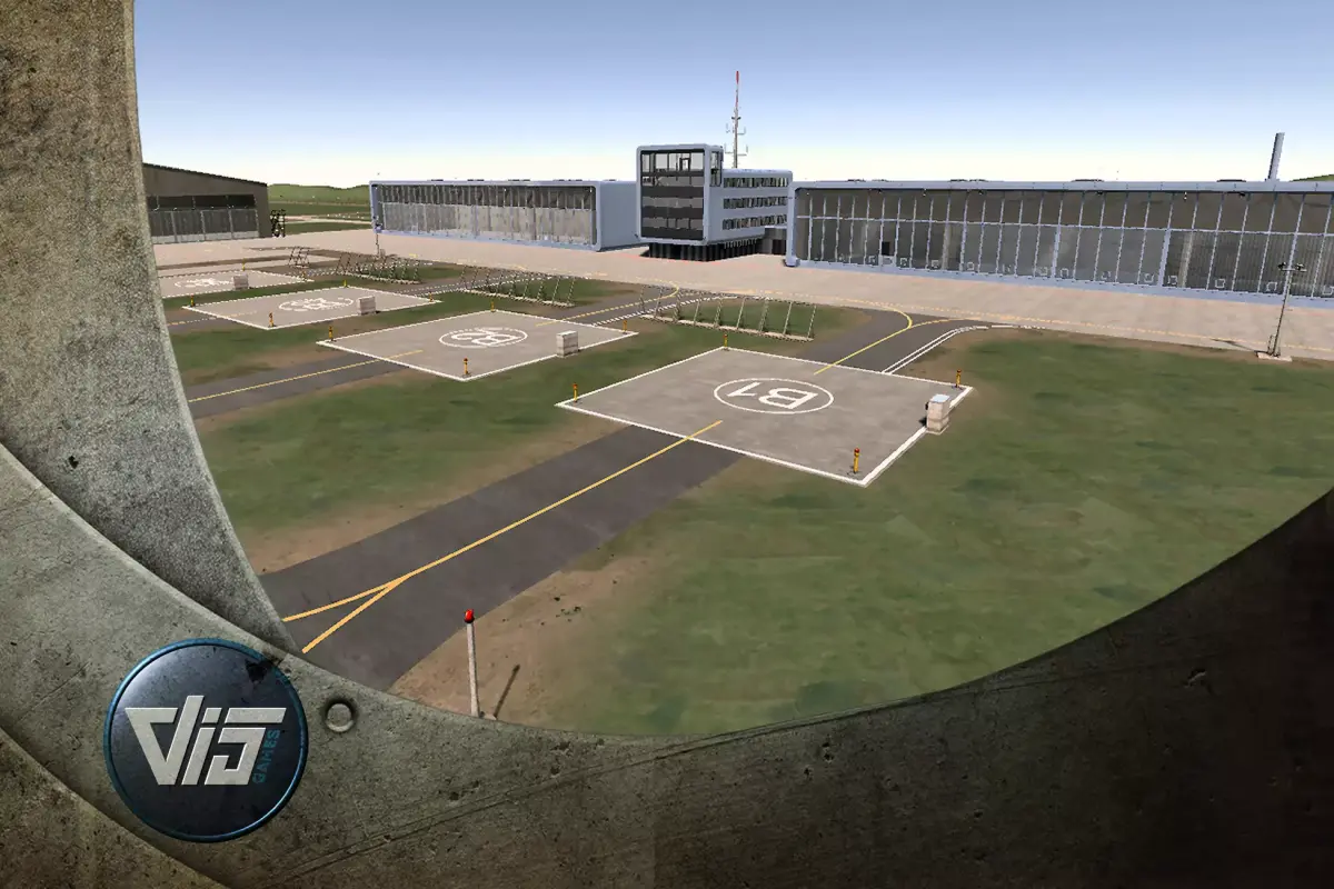 Unity Helicopter Pad Low-poly 3D model