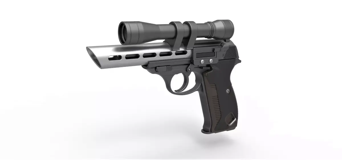 Moff Gideon Blaster pistol from The Mandalorian TV series 3D model