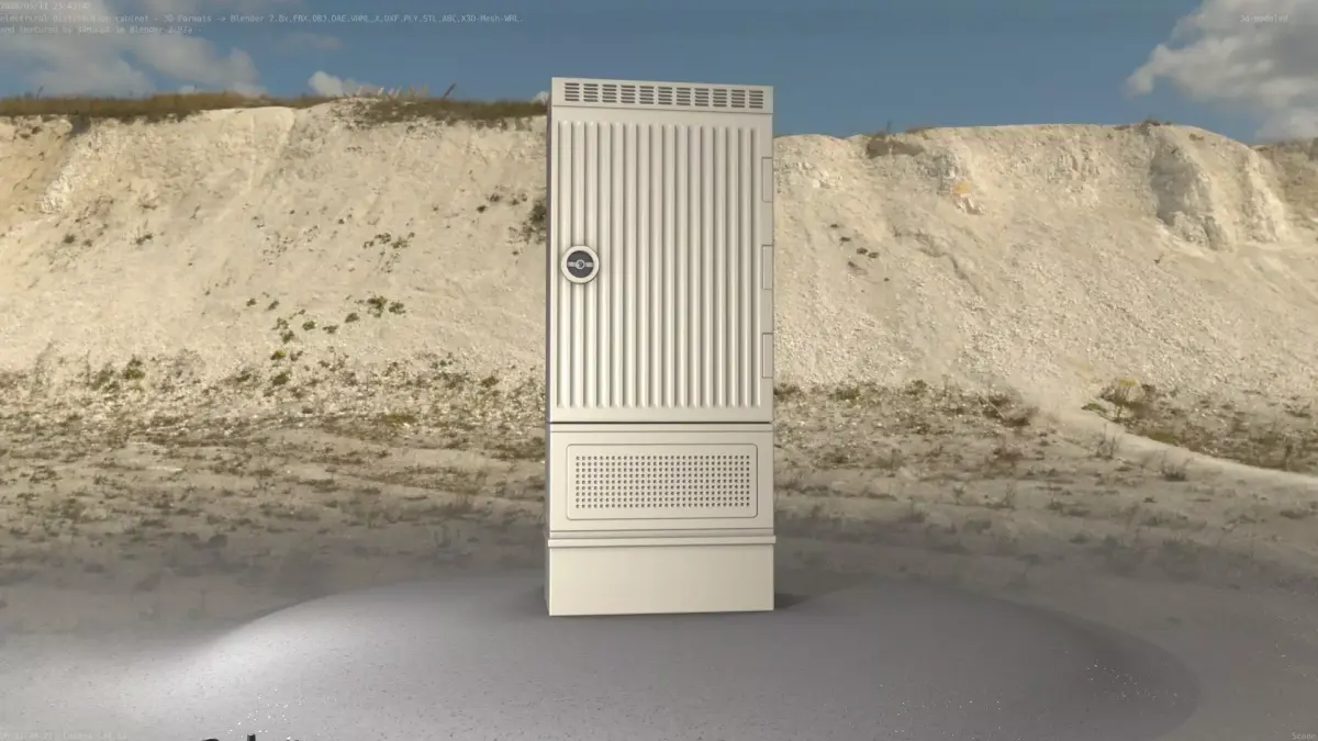 Electrical Distribution Cabinet 171 Low-poly 3D model