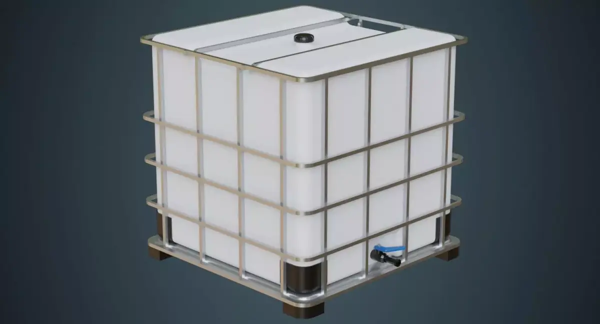 IBC Tote 2A Low-poly 3D model