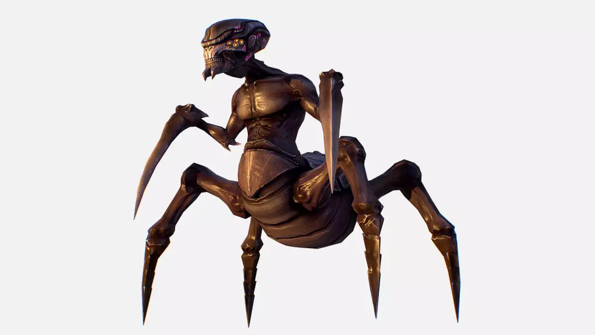 Arthropod Alien Hornbeam Bug Game Character Low-poly 3D model