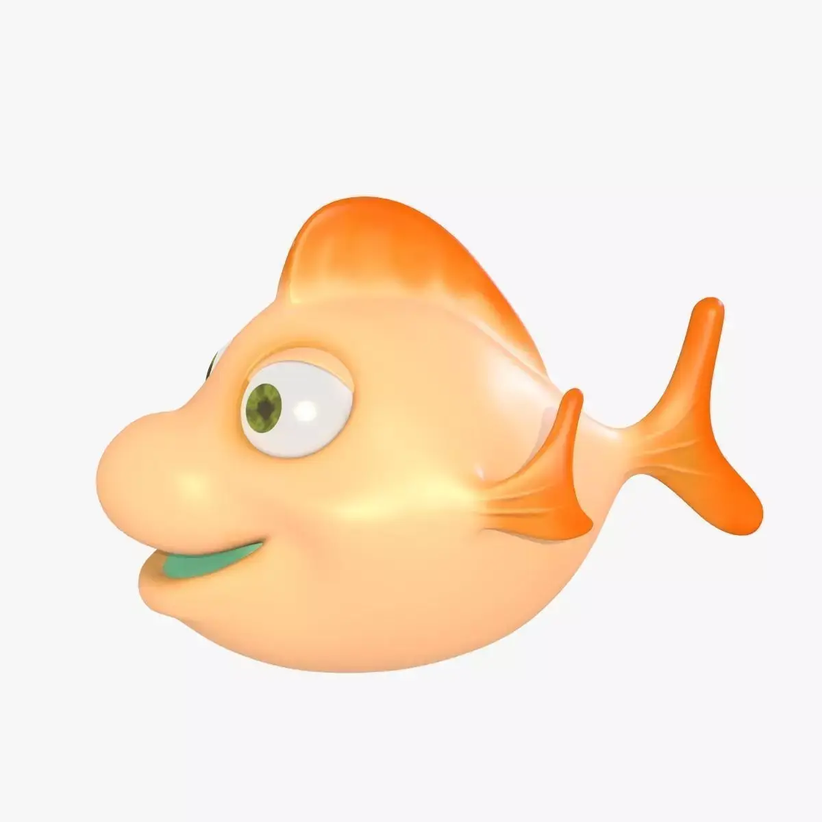 Cute Fish Low-poly 3D model