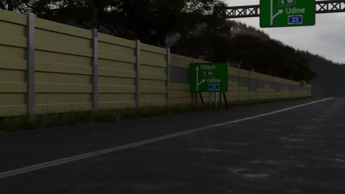 BLENDER Highway Signs and Barriers Free 3D model