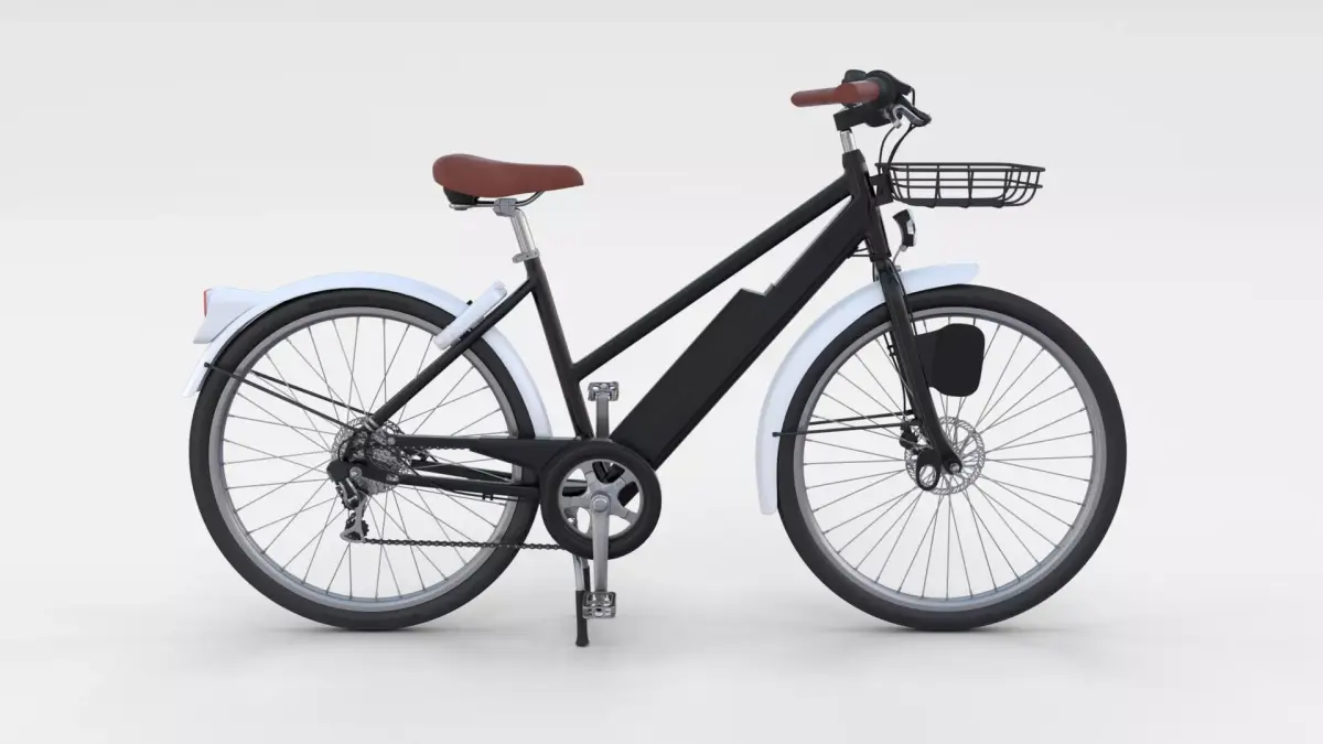Electric Bicycle Black 3D model