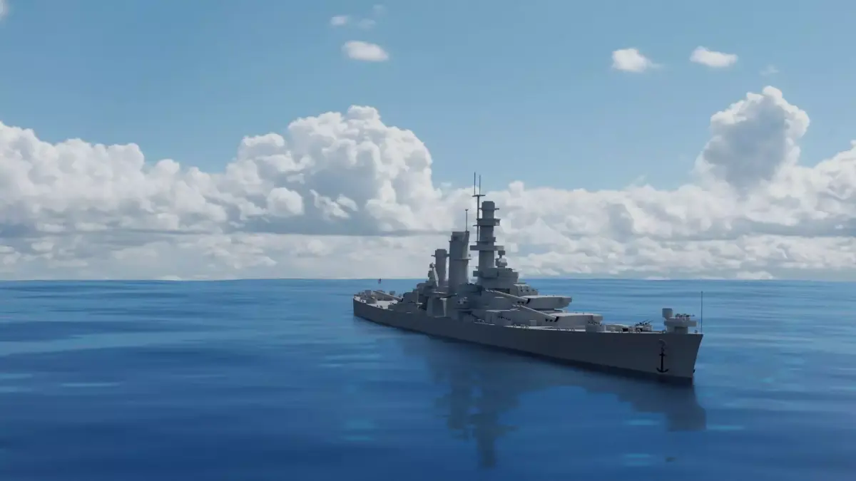 USS Alaska CB-1 Battle Cruiser 3D model