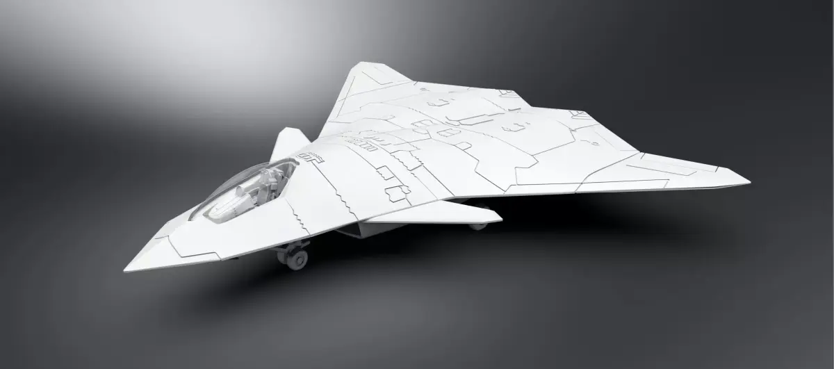 FA XX  Fighter Scale model 3D print model