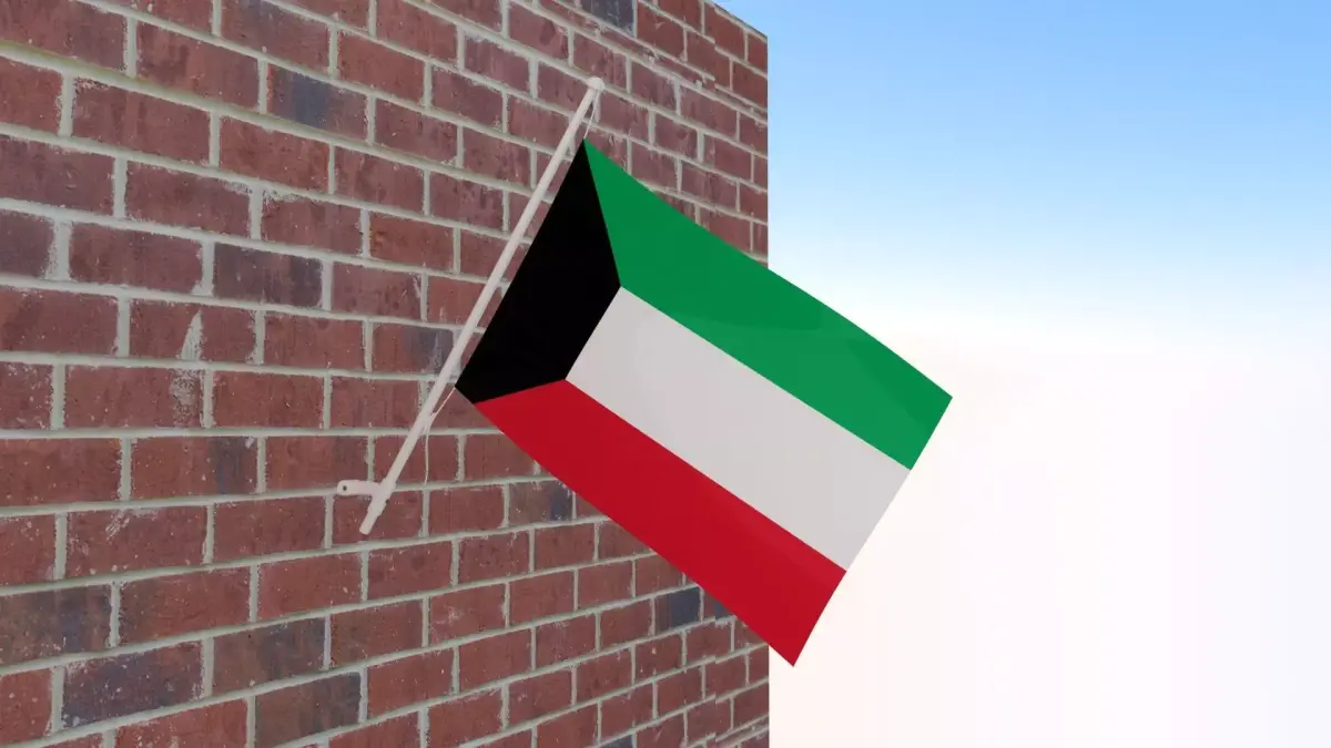 Flag of Kuwait 3D model