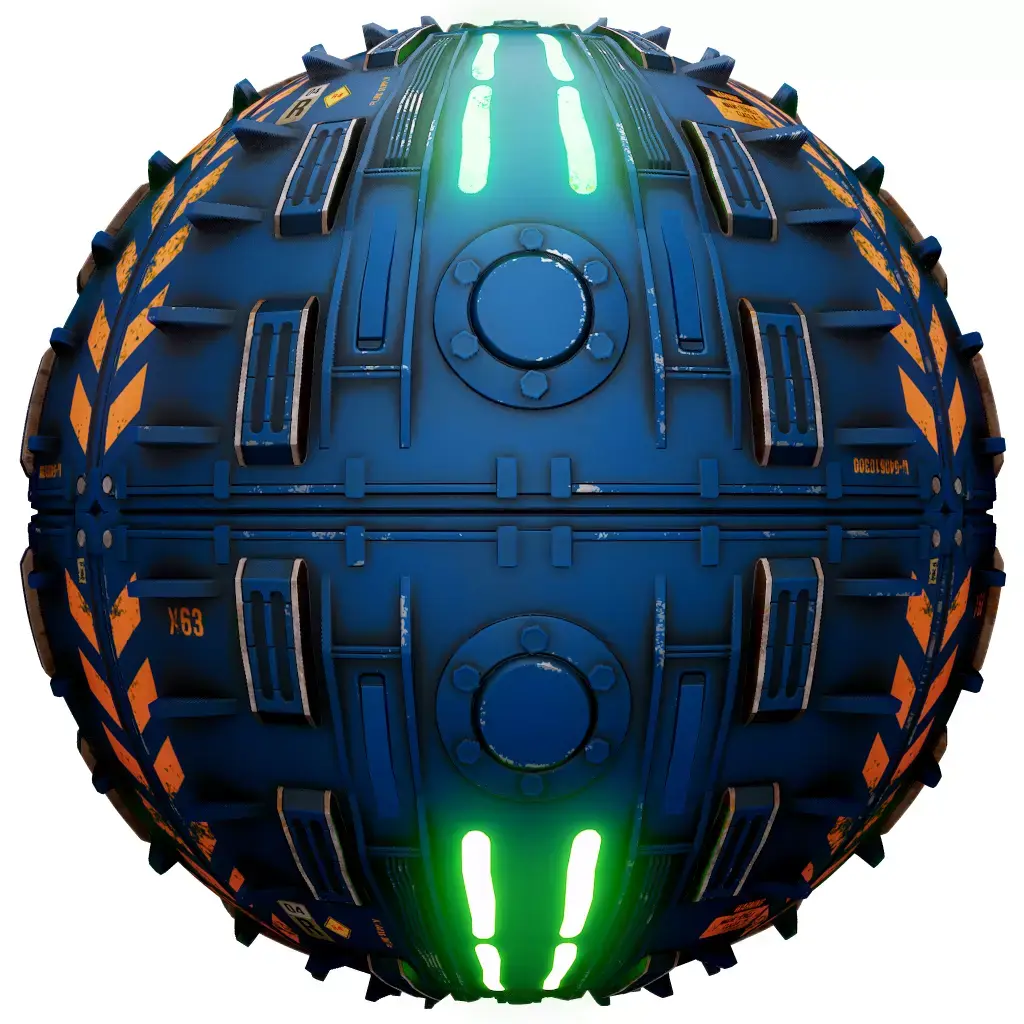 PBR Seamless Sci-Fi Texture 43 Low-poly 3D model