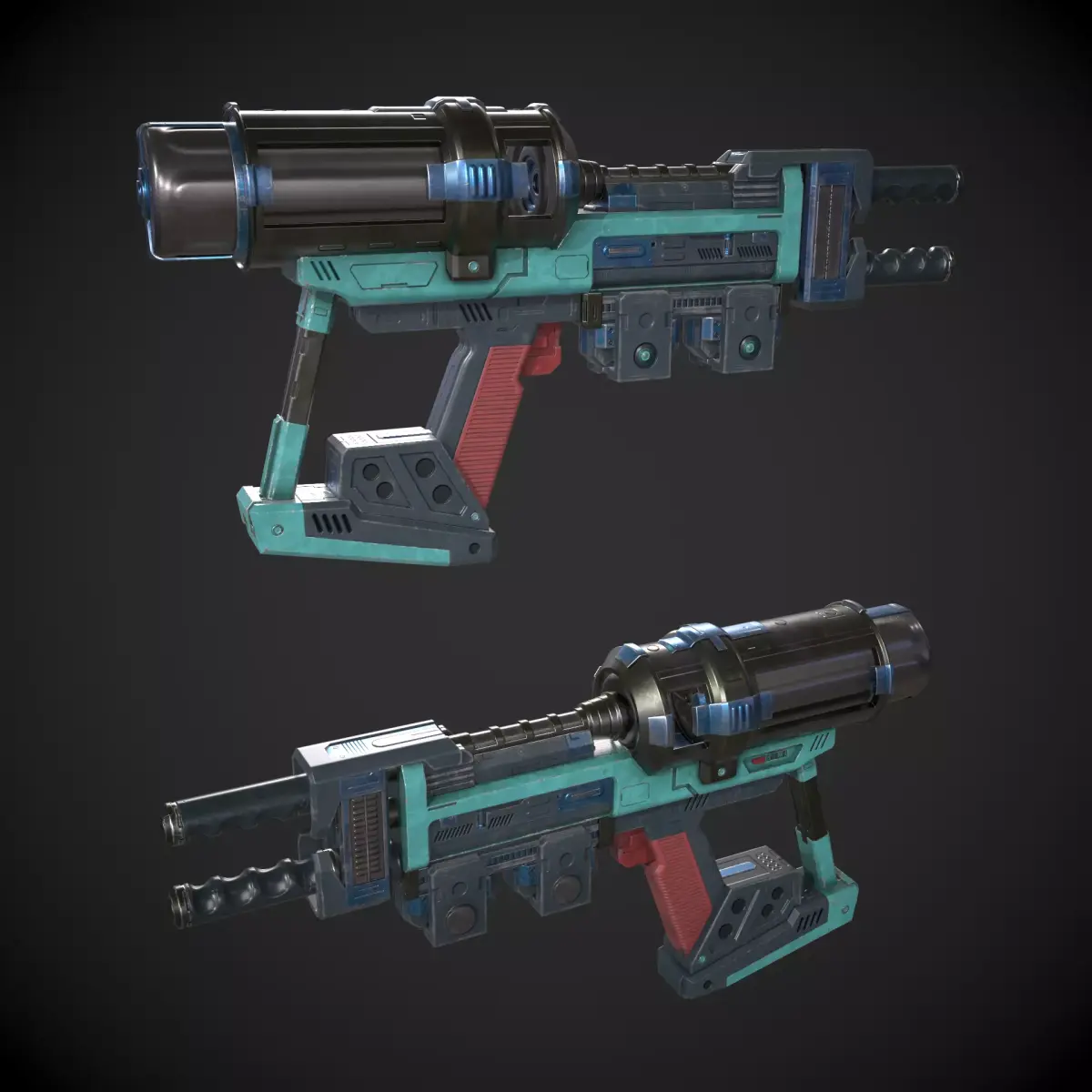 Photon Phaser Gun Low-poly 3D model
