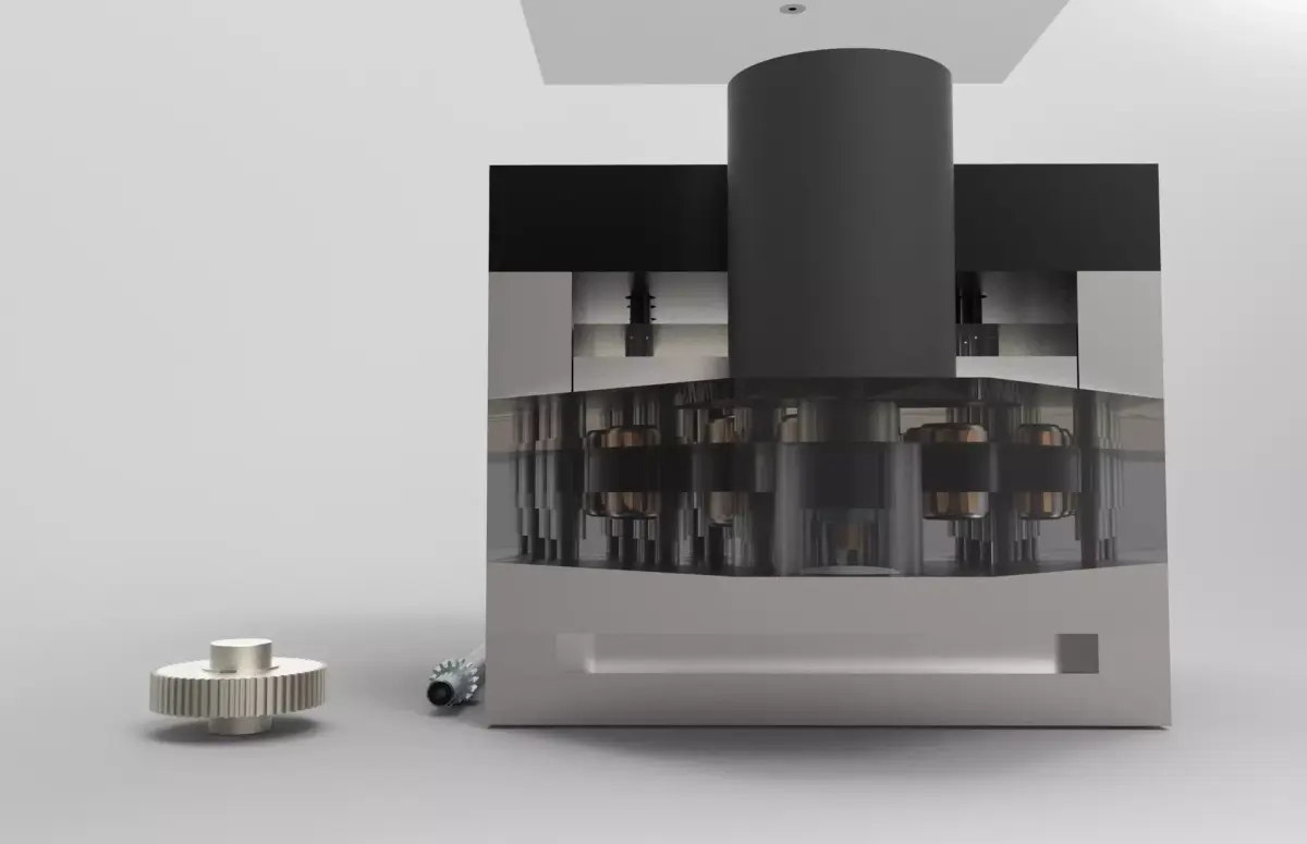 Screwing motor system mold cap 3D model