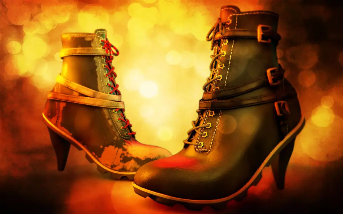 High Heeled Urban Boots 3D model