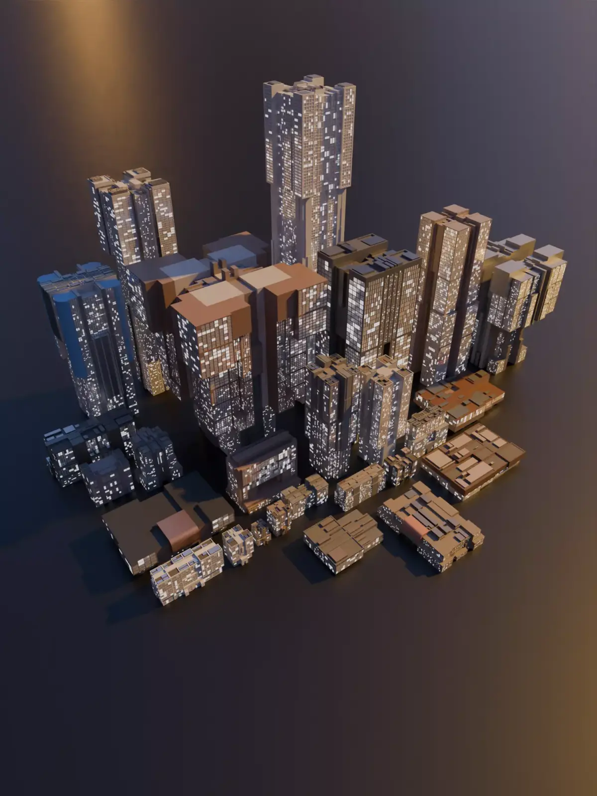 Sci-Fi Cyberpunk Buildings Pack -26 Buildings 3D Model 3D model