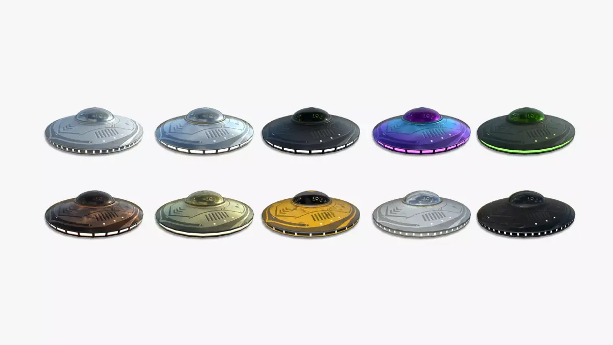 10 Alien Spaceship UFO B Collection - Sci Fi Spacecraft Design 3D Model Pack purchase