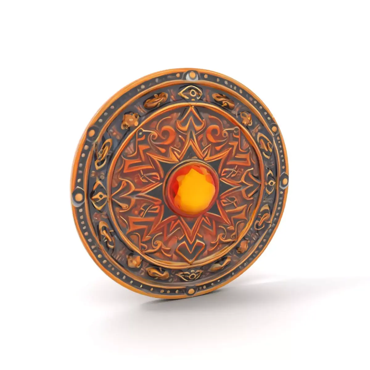 Ornate Sun Shield model pack Low-poly 3D model