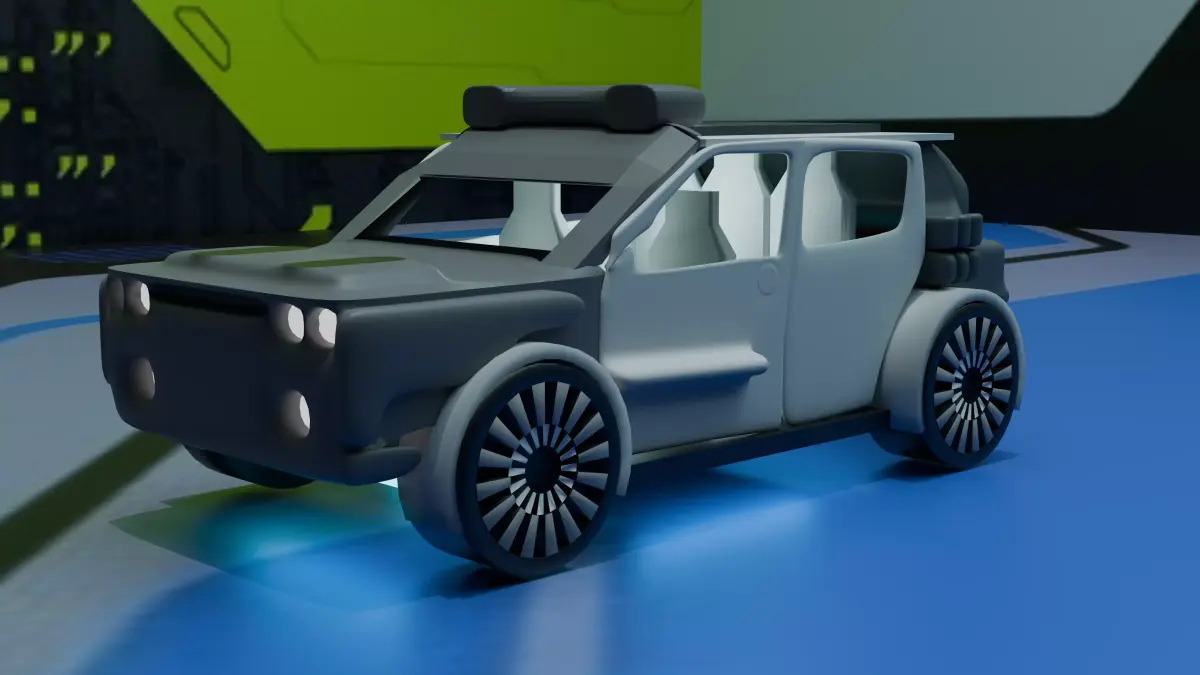 concept suv car Low-poly 3D model