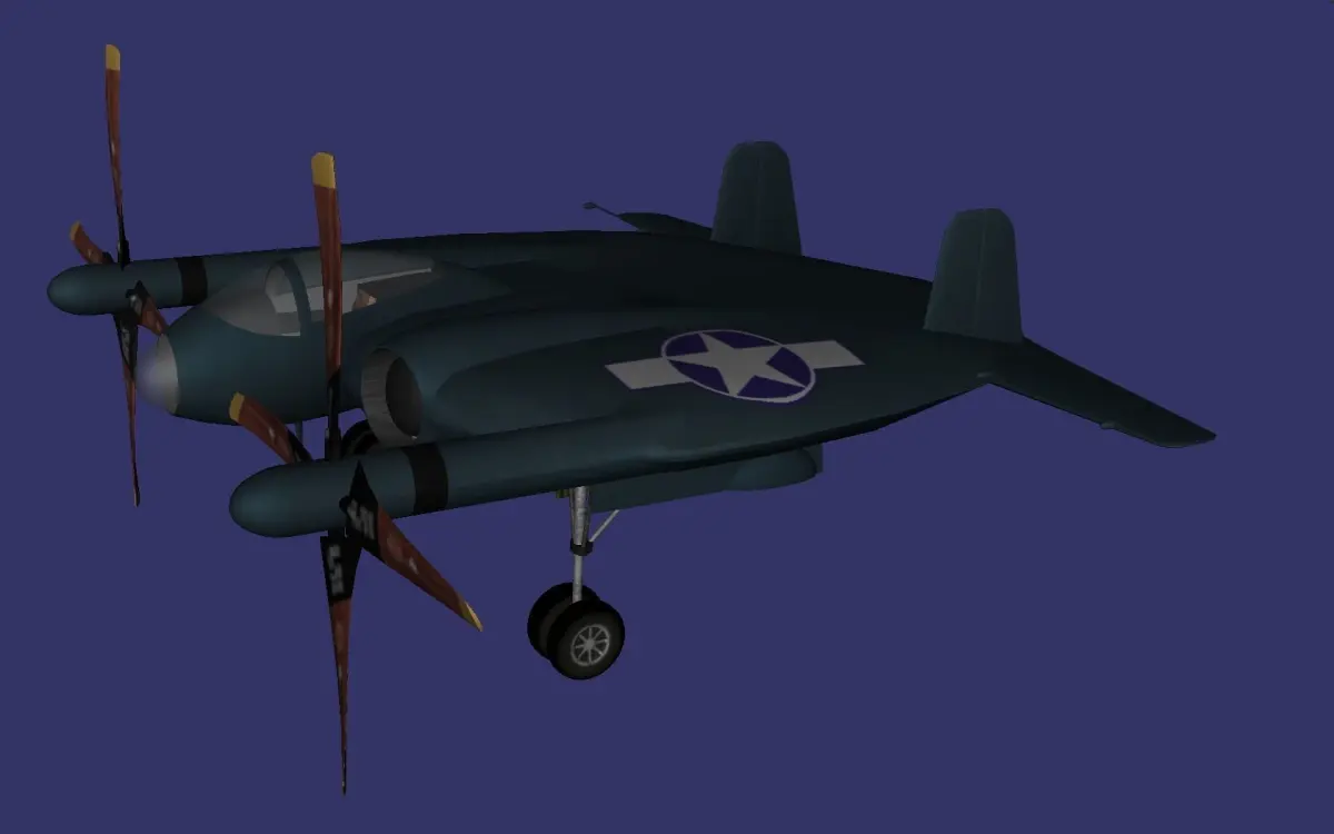 Vought XF5U Low-poly 3D model purchase