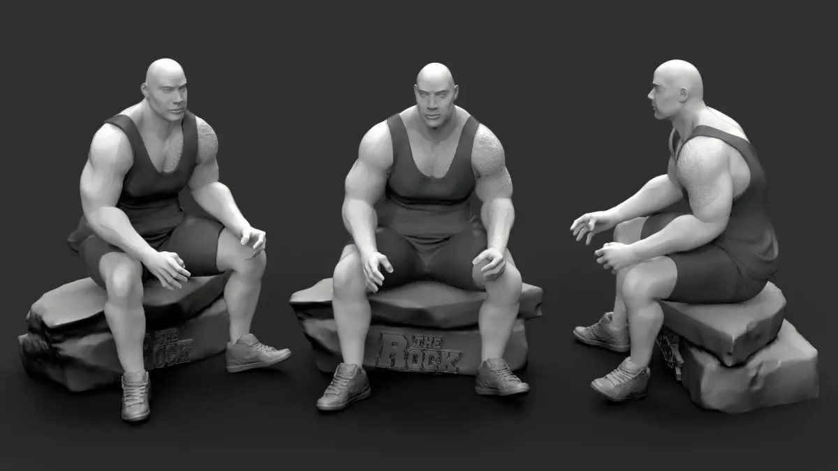 The Rock 3D Printable Free Free 3D print model