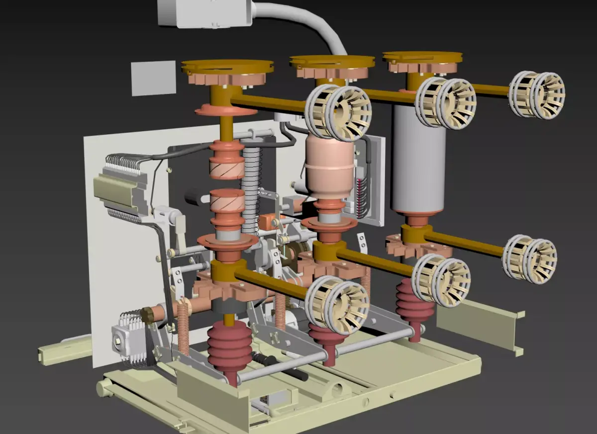 Ultra fine 10kV Switch gear Low-poly 3D model