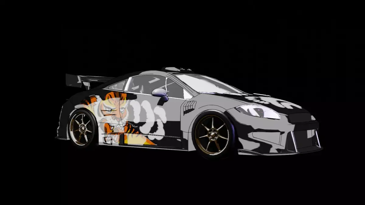 Big lou Mitsubishi Eclipse GT Free 3D model