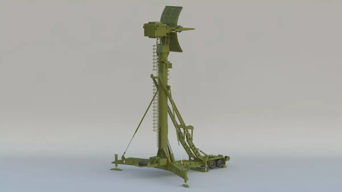 40V6MD Clam Shell Mast Radar 3D model