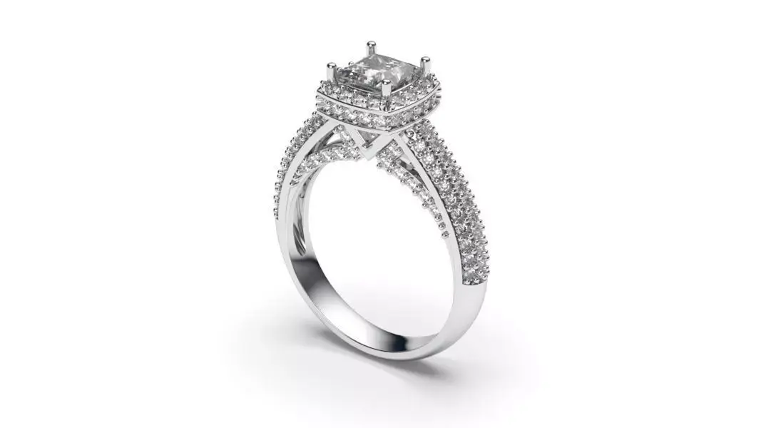solitaire with ring sizes  8 part S70 3D print model