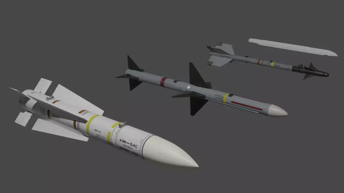 NATO Aircraft Missile Set 3D model