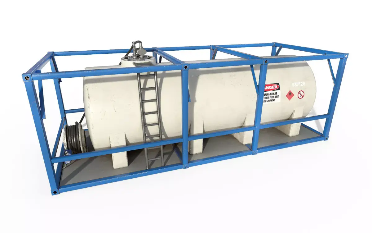 Tank Container gas Low-poly 3D model