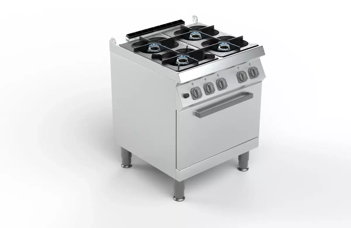 Commercial Gas Range with Oven 3D model