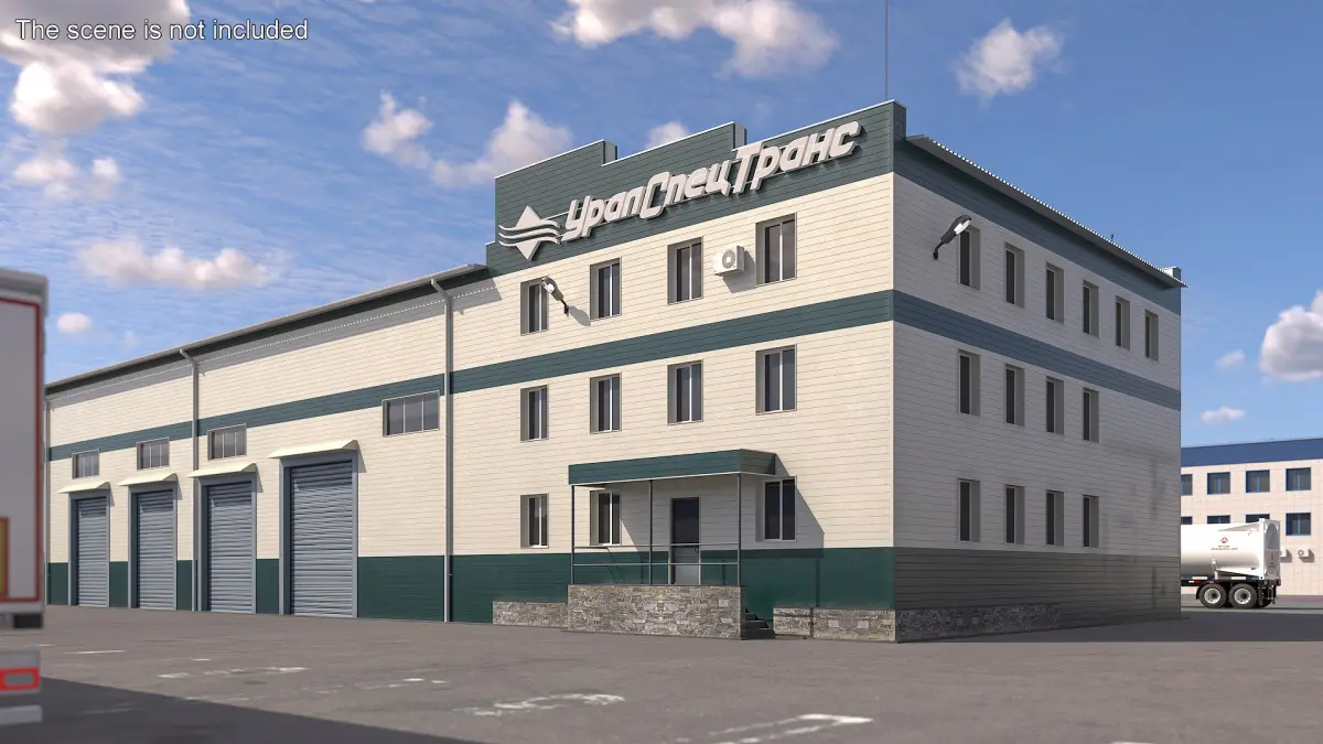 Large Commercial Facility UralSpetsTrans 3D model
