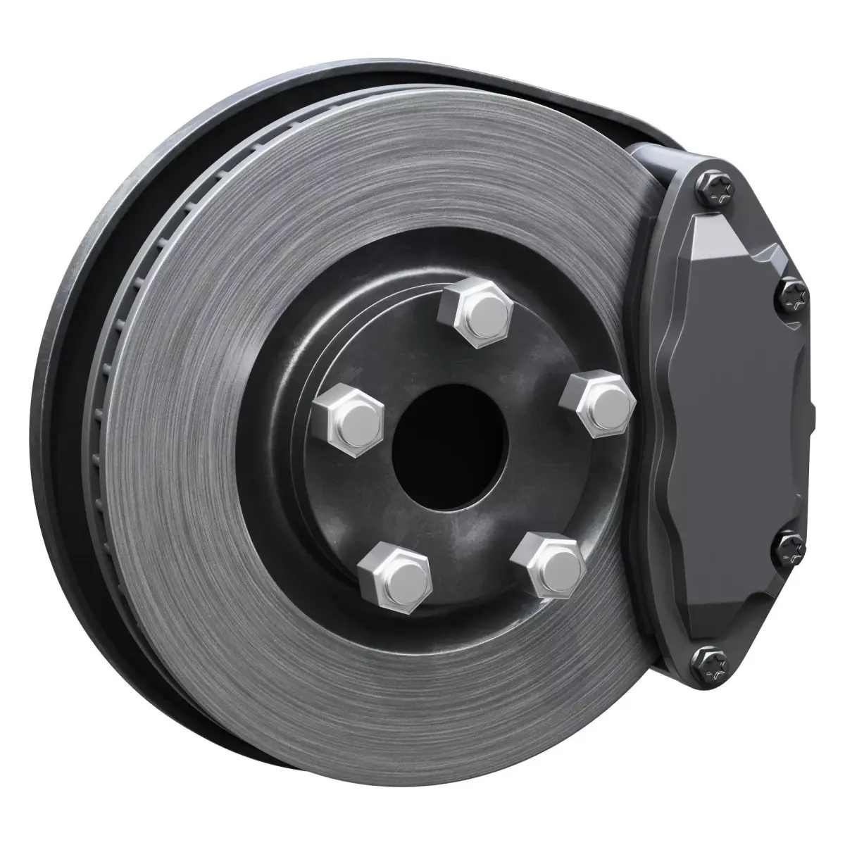 Car braking system for mid size cars 3D model