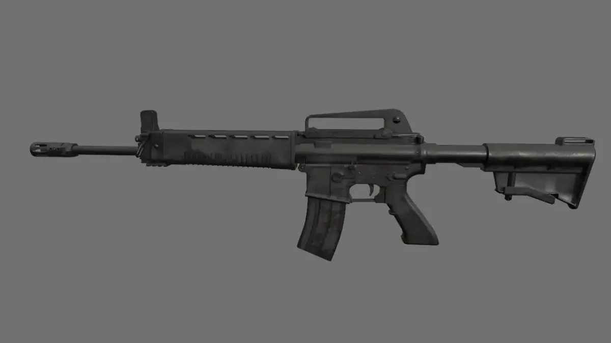 T91 Assault Rifle 3D model With PBR Texture Low-poly 3D model