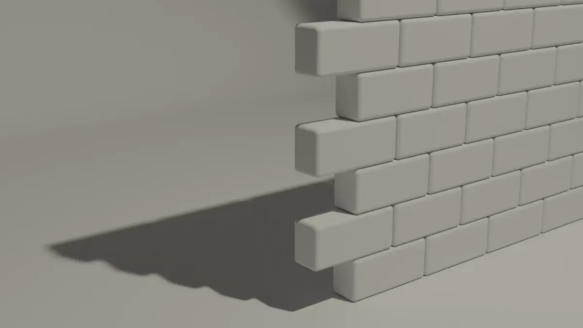 Wall of Bricks Free low-poly 3D model