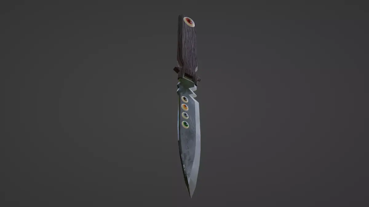 KNIFE WITH EYES Low-poly 3D model