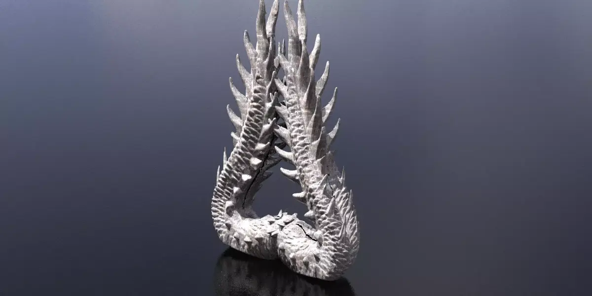 Dragon stylized tail Arch 2 3D model