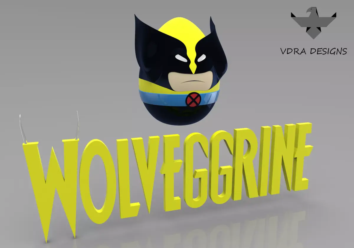 Wolverggrine wolverine logo 3D model