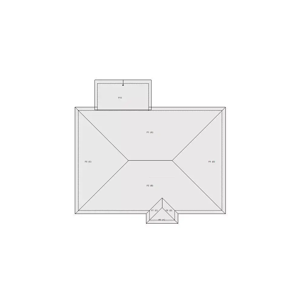 Residential Roof Sketch - 21-30 SQ - Xactimate 3D model