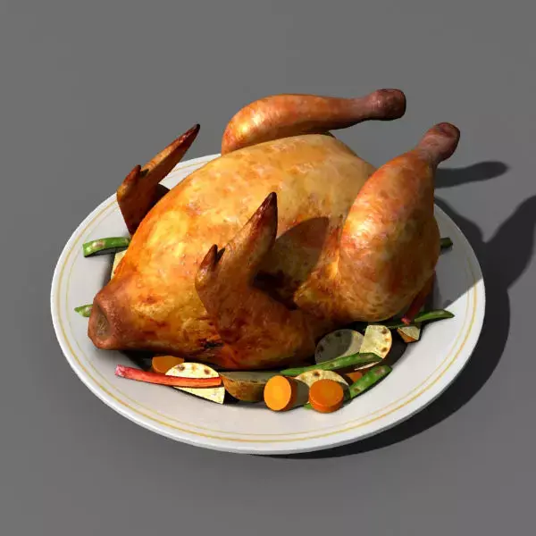 Food Chicken Low-poly 3D model purchase